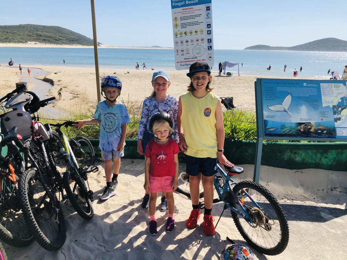 Family Bike Rides Fingal Bay