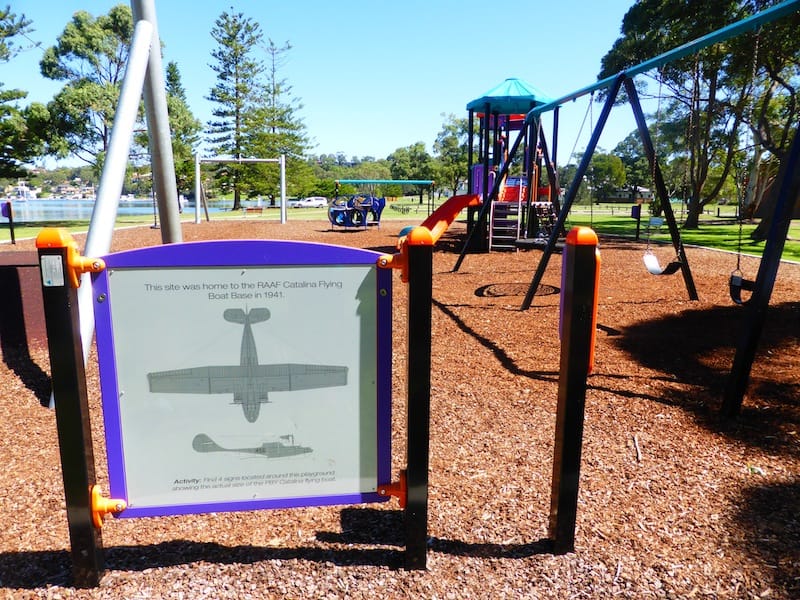 Situated close to Lake Macquarie, Rathmines Park is a fun plane-themed playground. Once the home to the RAAF Catalina Flying Boat Base, the playground incorporates different plane-themed play equipment including a plane that kids can climb into and over and a little plane wobbly. What’s terrific about this park is that it caters to different age groups. It has baby swings and stairs that toddlers can climb up as well a huge climbing structure, a flying saucer swing and a mega flying fox for older kids. For a family day out that combines fun and history, visit Rathmines Park